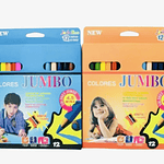 SET DE 12 LAPIZ DE COLOR JUMBO 