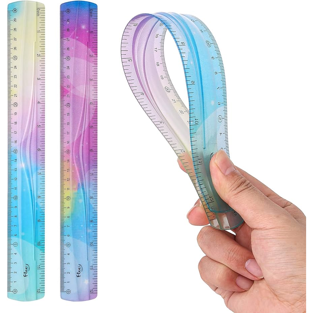 REGLA FLEXIBLE MULTICOLOR DE 30CM