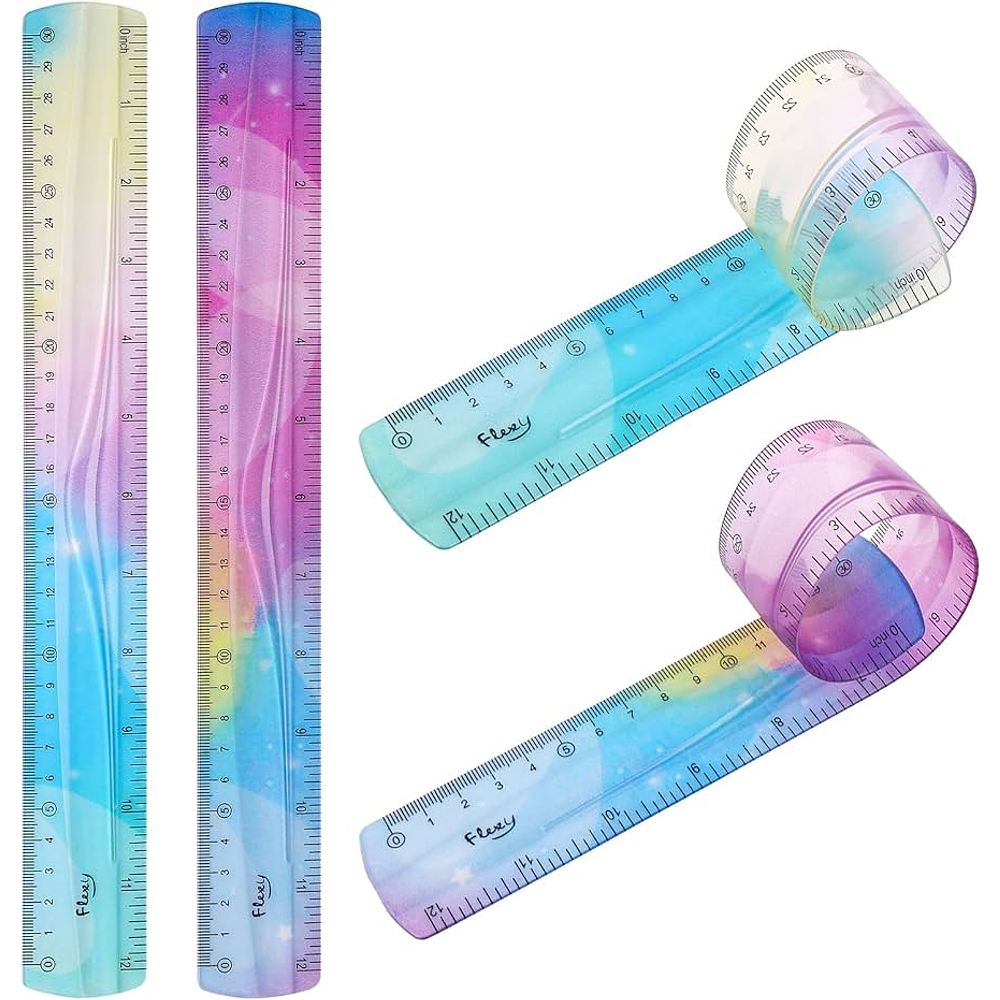 REGLA FLEXIBLE MULTICOLOR DE 30CM