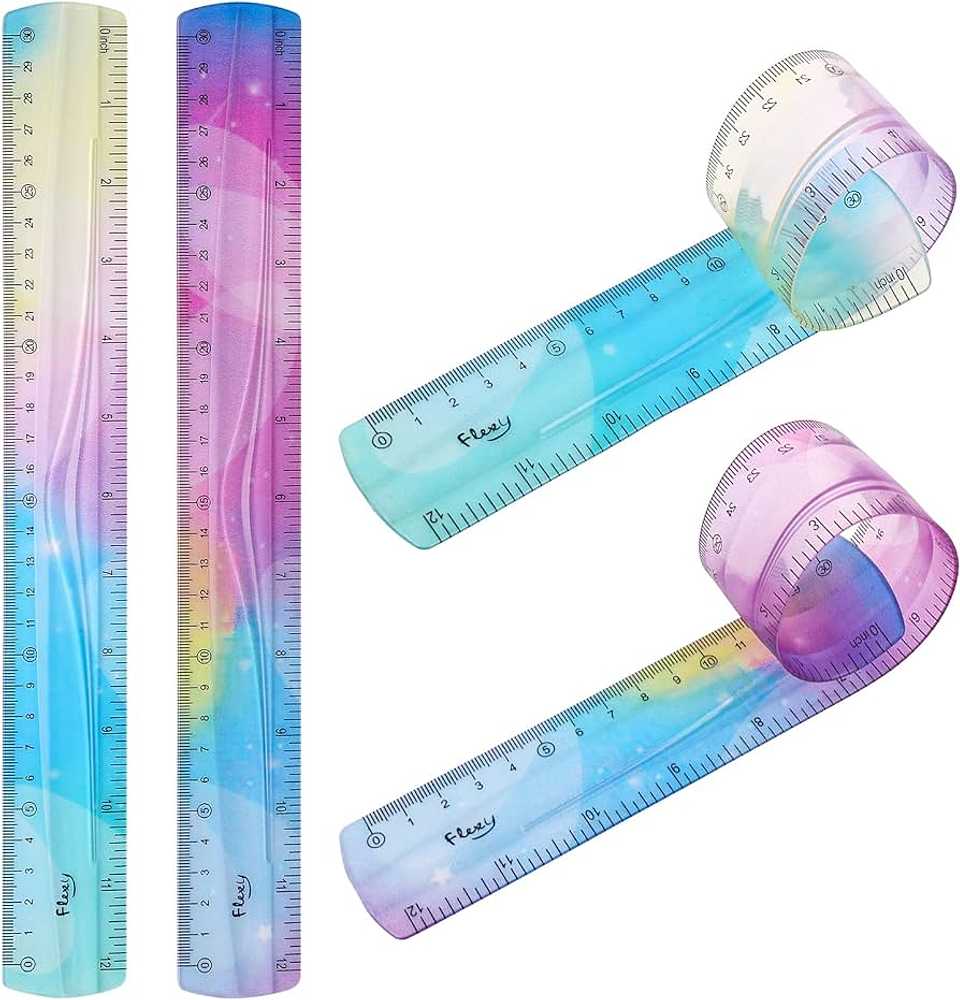 REGLA FLEXIBLE MULTICOLOR DE 30CM 6