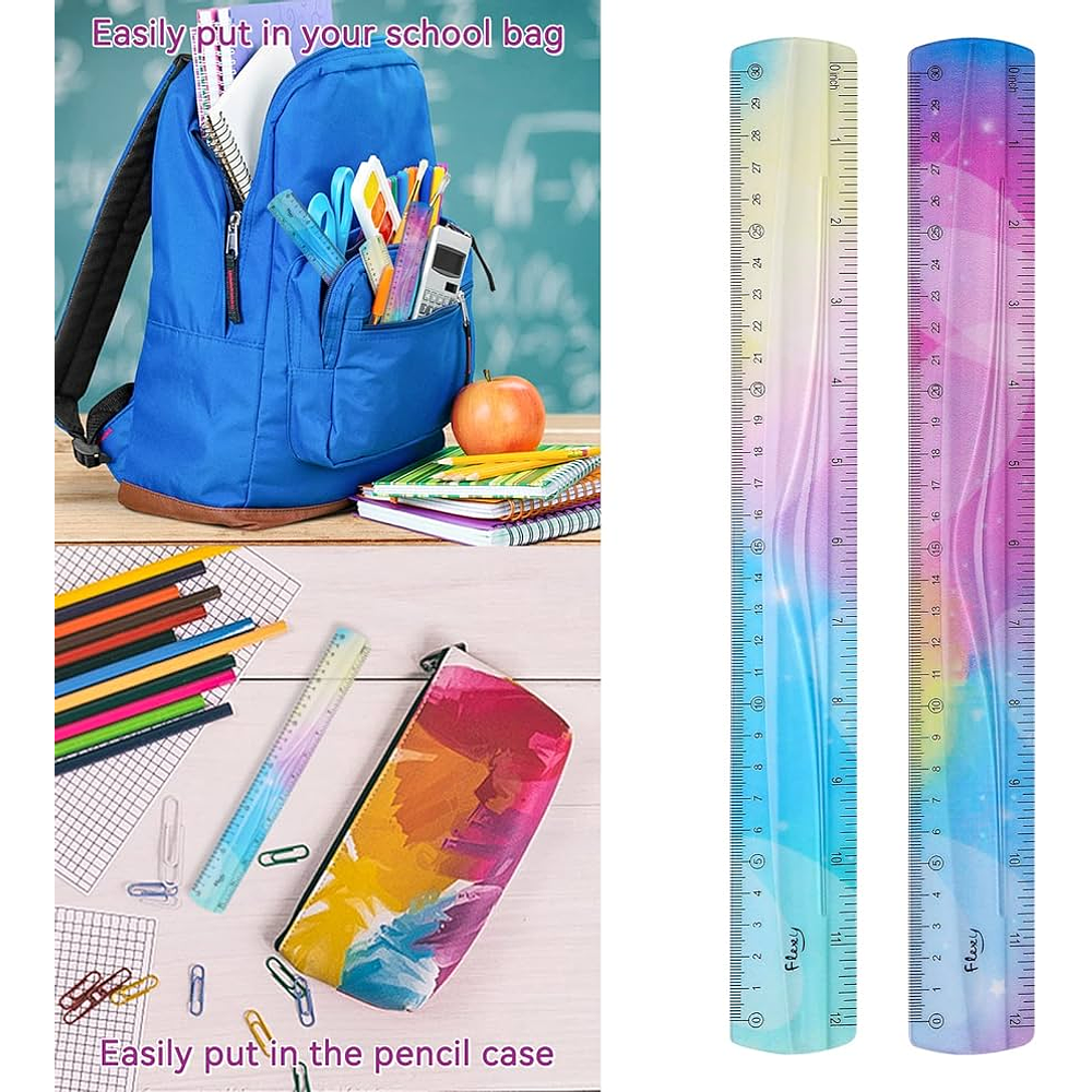 REGLA FLEXIBLE MULTICOLOR DE 30CM