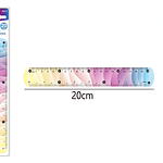REGLA FLEXIBLE MULTICOLOR DE 20CM