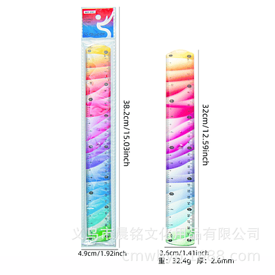 REGLA FLEXIBLE MULTICOLOR DE 30CM