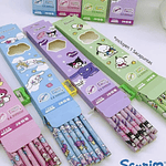 SET 12 LÁPIZ GRAFITO 2B CON GOMA SANRIO 