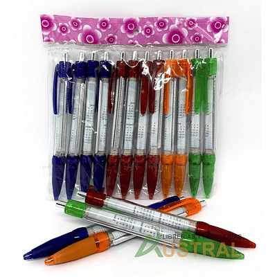 DOCENA LAPIZ PASTA RETRACTIL COLORES 