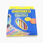 SET DE 12 COLORES CORTO 8.5CM NEW ELITE 