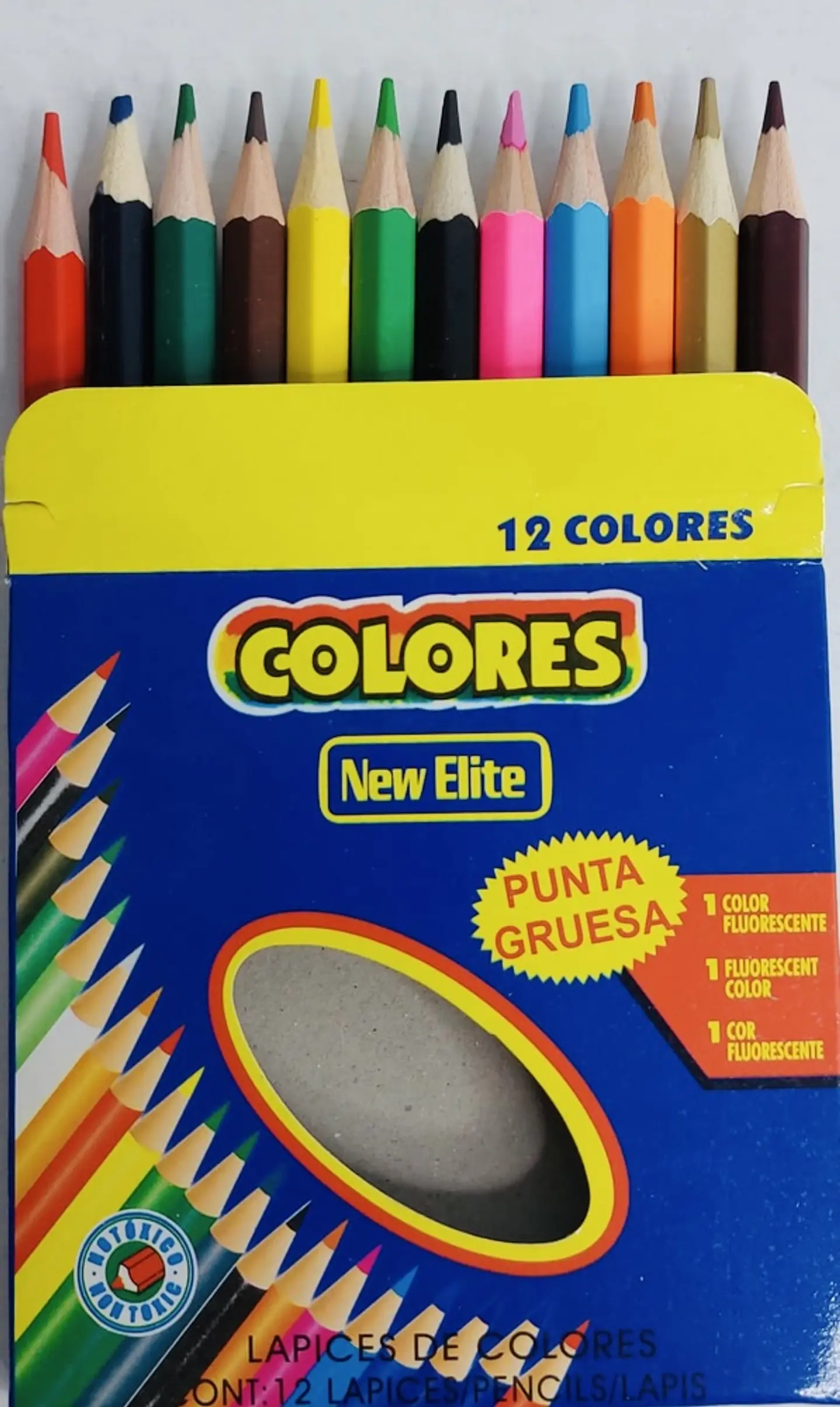 SET DE 12 COLORES CORTO 8.5CM NEW ELITE  4