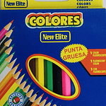 SET DE 12 COLORES CORTO 8.5CM NEW ELITE 