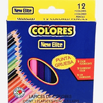 SET DE 12 COLORES CORTO 8.5CM NEW ELITE 