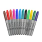SET 12 MARCADORES PERMANENTES PUNTA GRUESA YUECAI COLORES - Miniatura 1