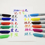 SET 18 MARCADORES PERMANENTES PUNTA GRUESA YUECAI COLORES