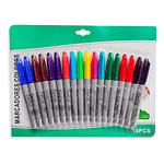 SET 18 MARCADORES PERMANENTES PUNTA GRUESA YUECAI COLORES
