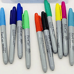 SET 24 MARCADORES PERMANENTES PUNTA GRUESA YUECAI COLORES