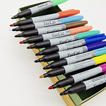 SET 24 MARCADORES PERMANENTES PUNTA GRUESA YUECAI COLORES