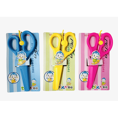 TIJERA PRE ESCOLAR PLASTICA CON SEGURO