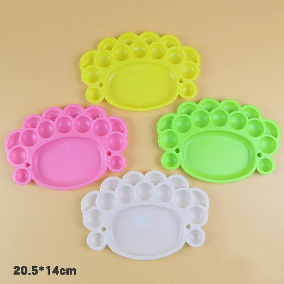 PALETA DE PLÁSTICO MEZCLADORA PARA ACUARELA 15 ESPACIOS 2