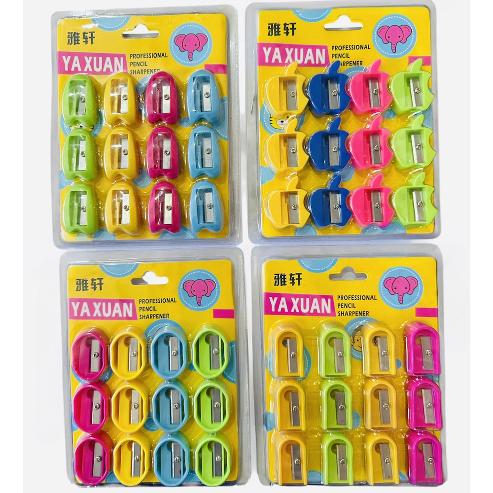 SET DE 12 SACA PUNTA DE COLORES DISEÑOS 