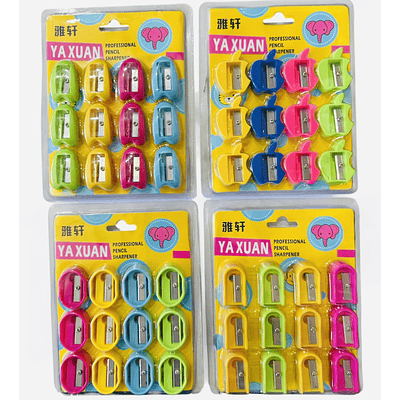 SET DE 12 SACA PUNTA DE COLORES DISEÑOS 