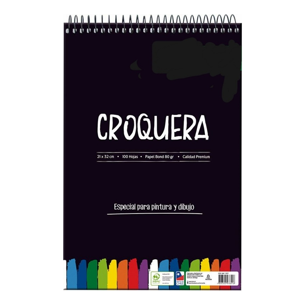 CROQUERA OFICIO 88HOJAS PAPEL BOND 100GRS 32X21CM