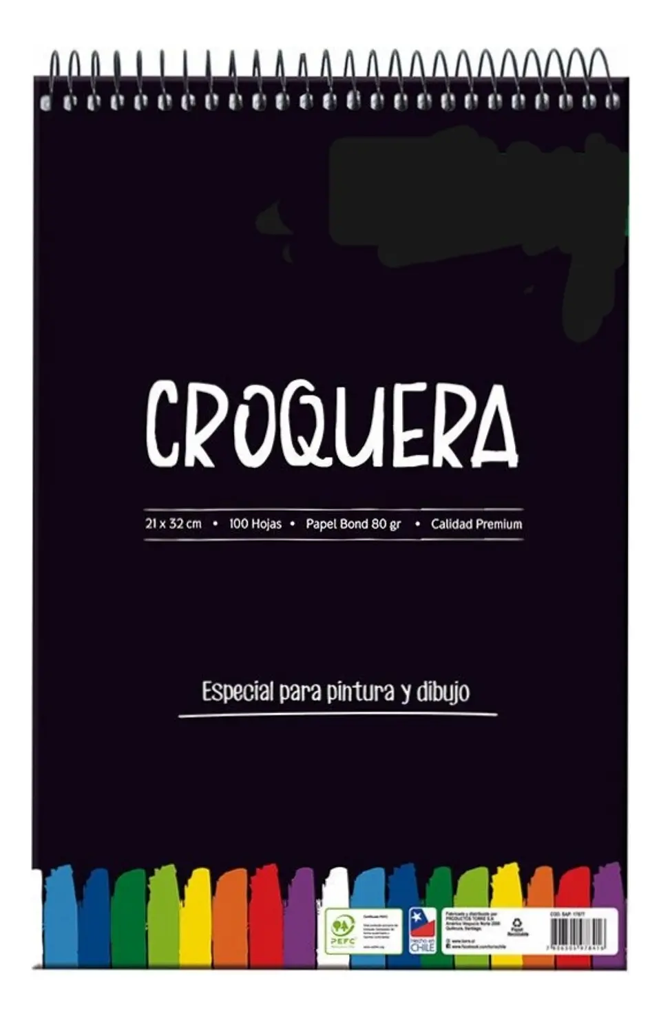 CROQUERA OFICIO 88HOJAS PAPEL BOND 100GRS 32X21CM 1