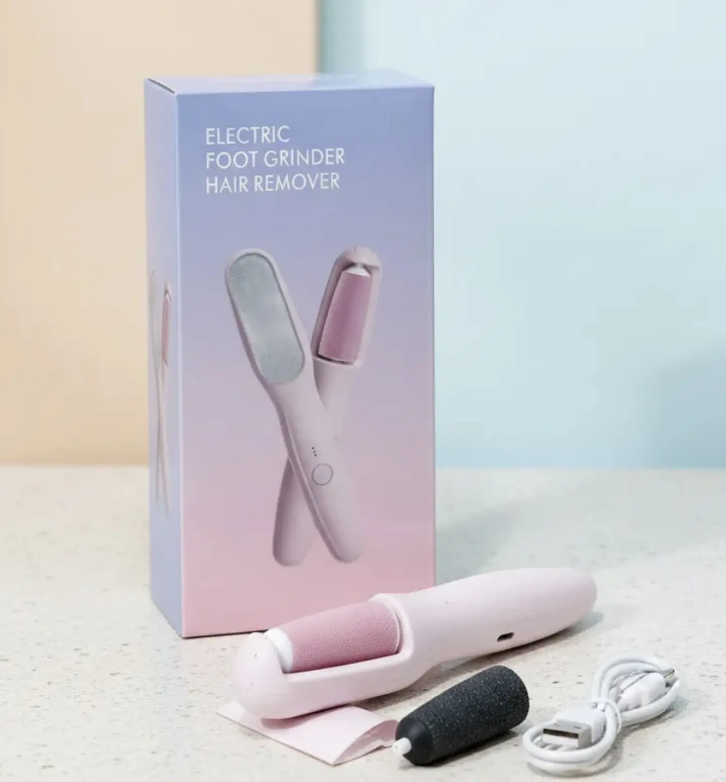 REMOVEDOR SACA DE CALLOS Y EXFOLIADOR PIES Y MANOS USB RECARGABLE 2