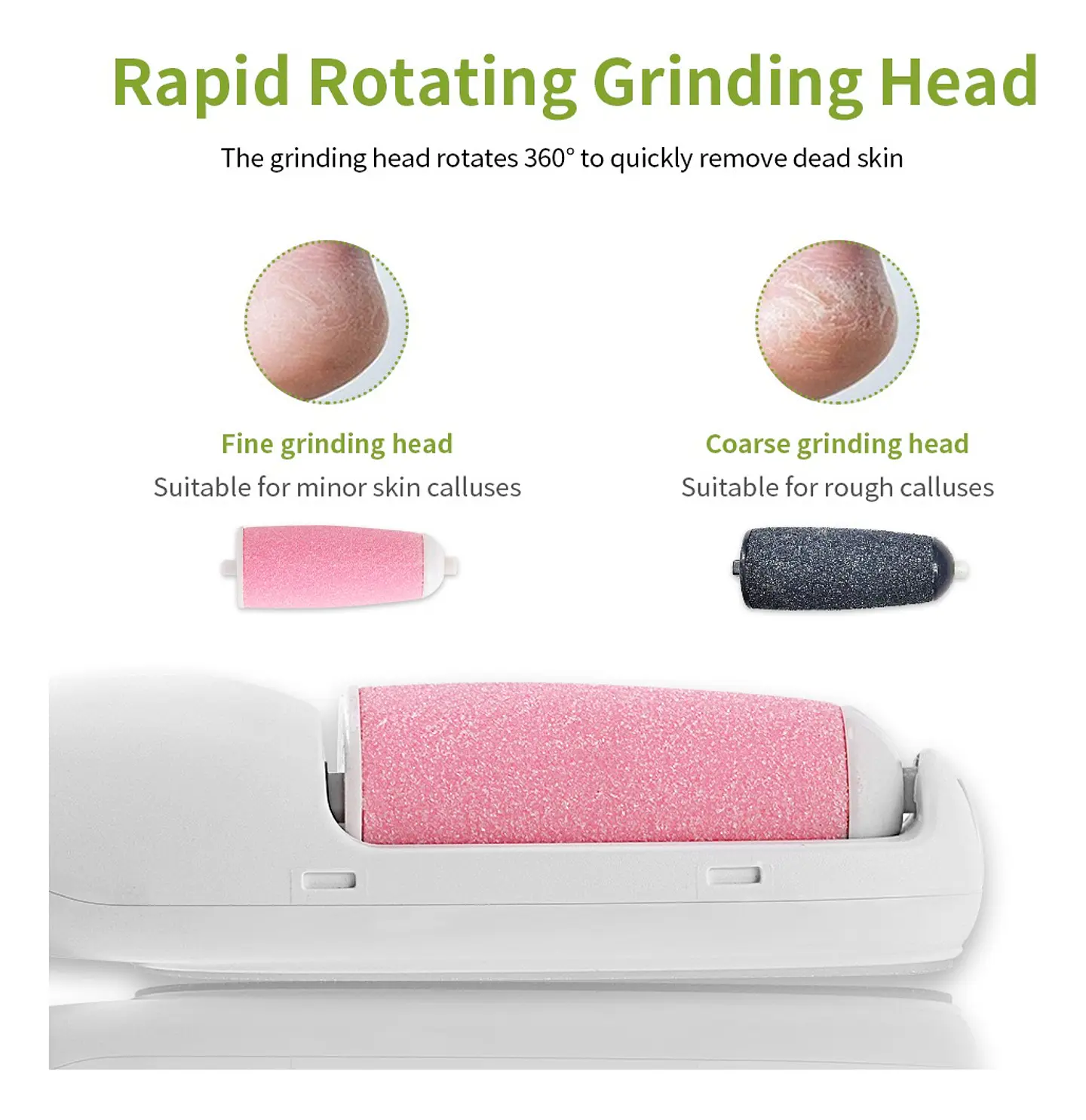 REMOVEDOR SACA DE CALLOS Y EXFOLIADOR PIES Y MANOS USB RECARGABLE 7