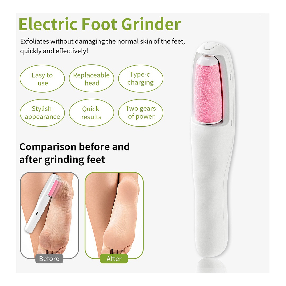 REMOVEDOR SACA DE CALLOS Y EXFOLIADOR PIES Y MANOS USB RECARGABLE