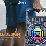 MINI PARLANTE PORTÁTIL BLUETOOTH SING-E BT1305 LUCES MULTICOLOR 