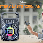 MINI PARLANTE PORTÁTIL BLUETOOTH SING-E BT1305 LUCES MULTICOLOR 