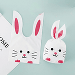 BOLSITA CONEJITO PASCUA 17x10CM PQT 10 UNDS ROSADO