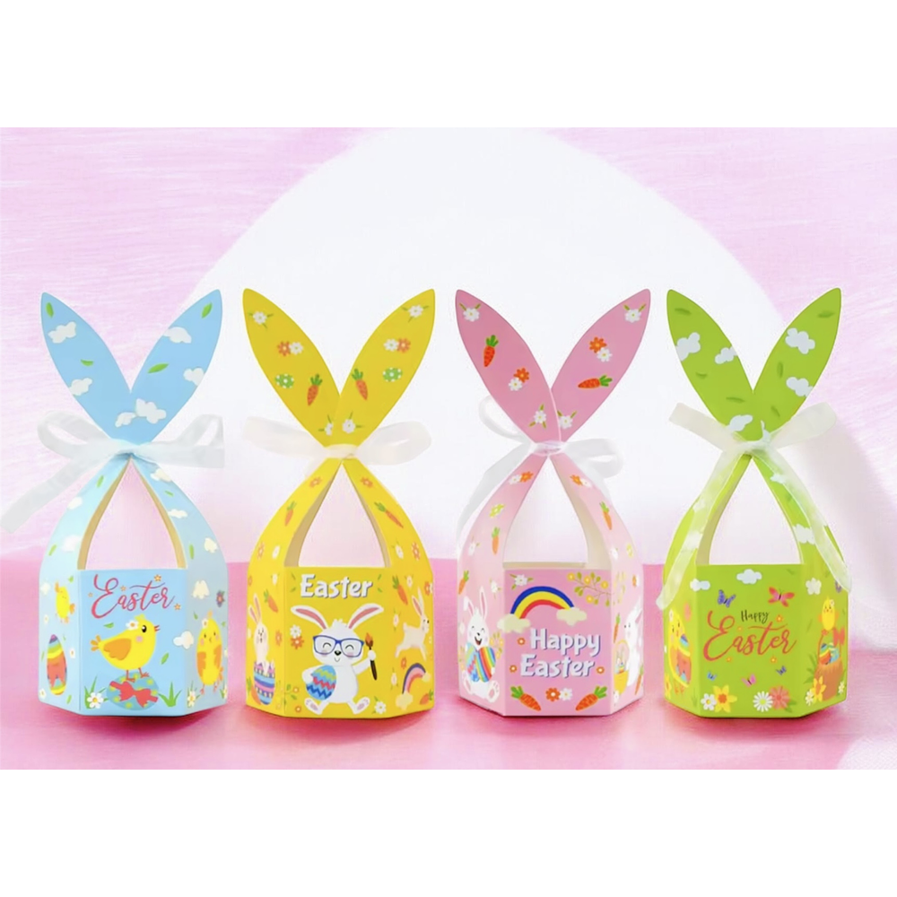 BOMBONERA PASCUA CON LAZO 23x9CM