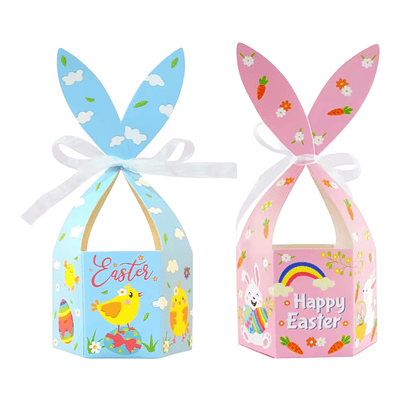 BOMBONERA PASCUA CON LAZO 23x9CM