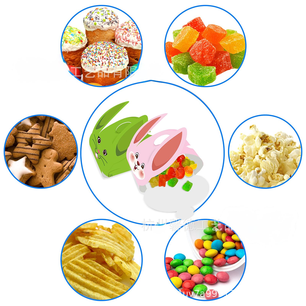 CAJITAS ARMABLES DE CONEJO PASCUA 8x8+6CM 