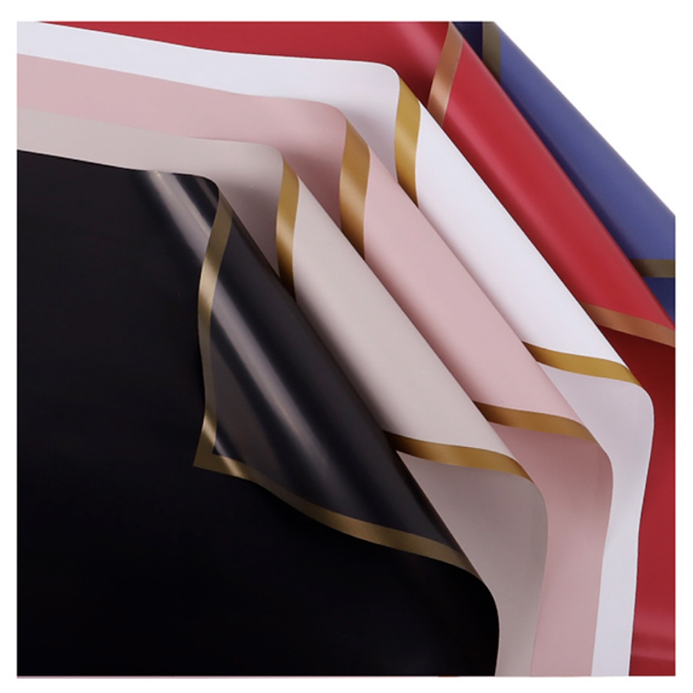 PAPEL COREANO CON BORDE DORADO PQTE 20 PZS 