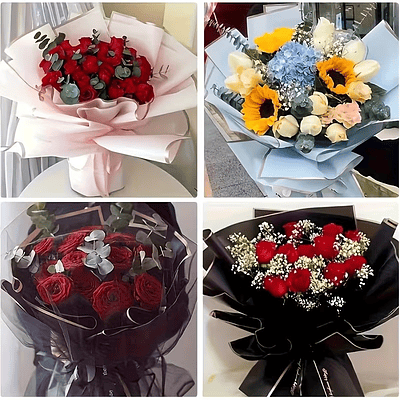 PAPEL COREANO CON BORDE DORADO PQTE 20 PZS 