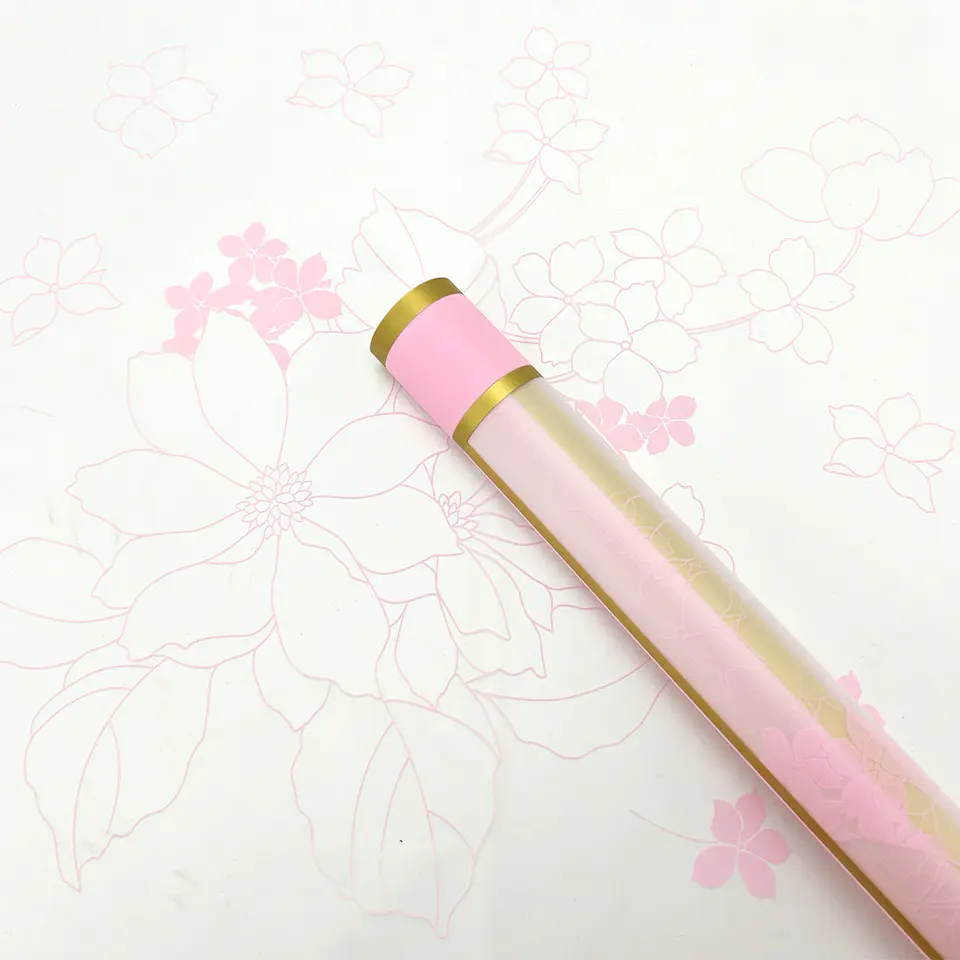 PAPEL COREANO CON DISEÑO Y BORDE DORADO  8