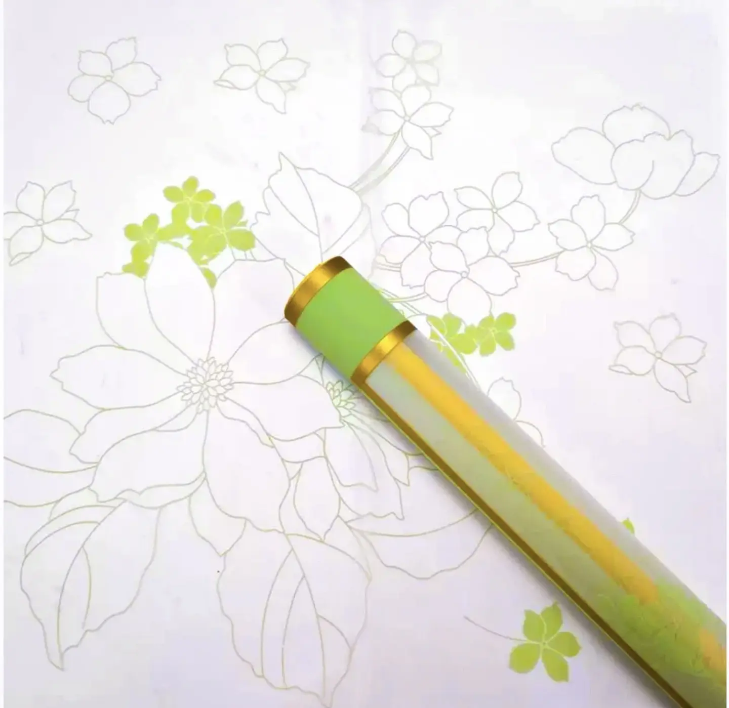 PAPEL COREANO CON DISEÑO Y BORDE DORADO  3