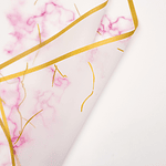 PAPEL COREANO CON DISEÑO MARMOL Y BORDE DORADO