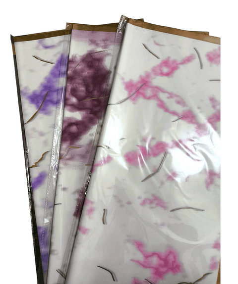 PAPEL COREANO CON DISEÑO MARMOL Y BORDE DORADO