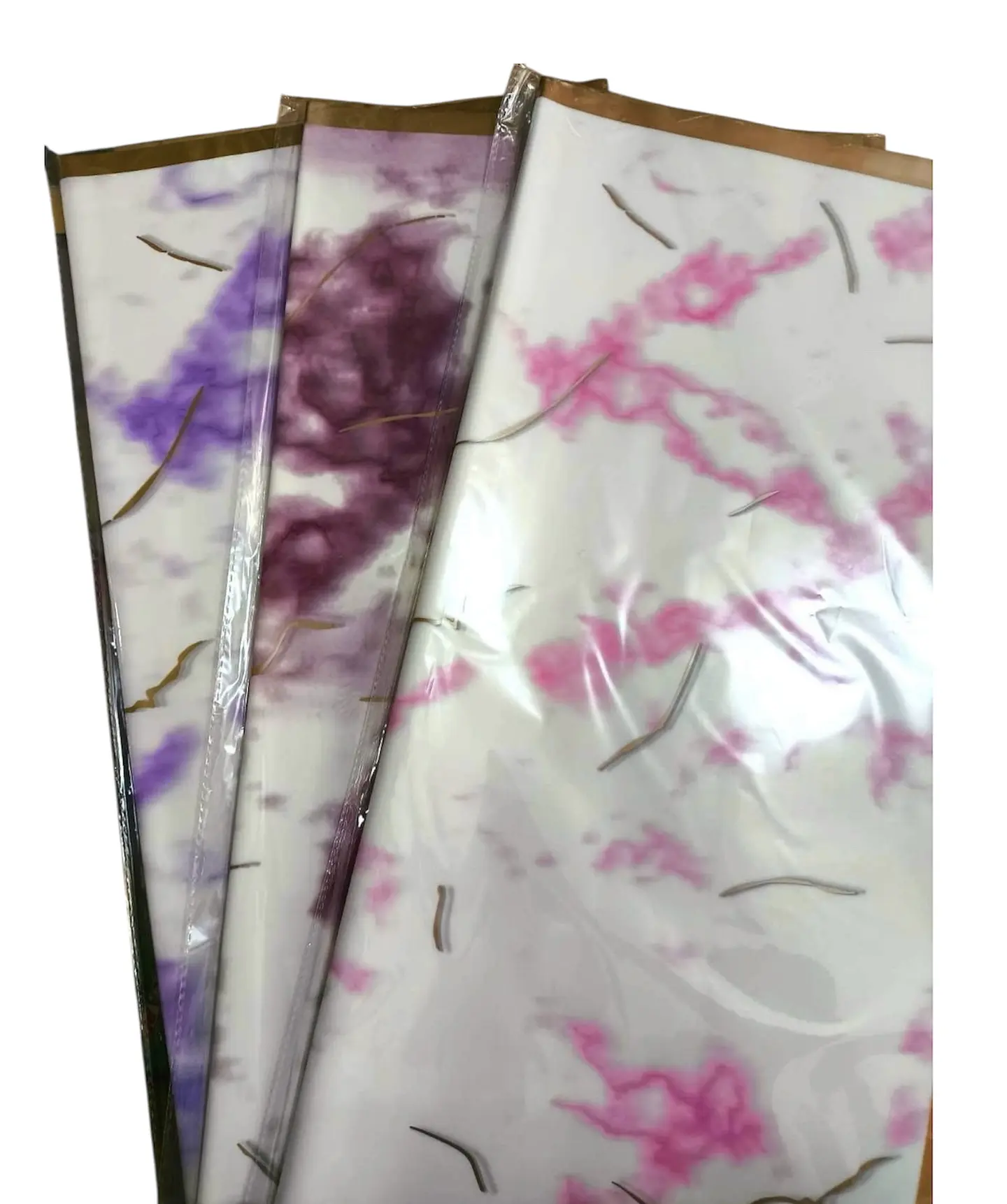 PAPEL COREANO CON DISEÑO MARMOL Y BORDE DORADO 1