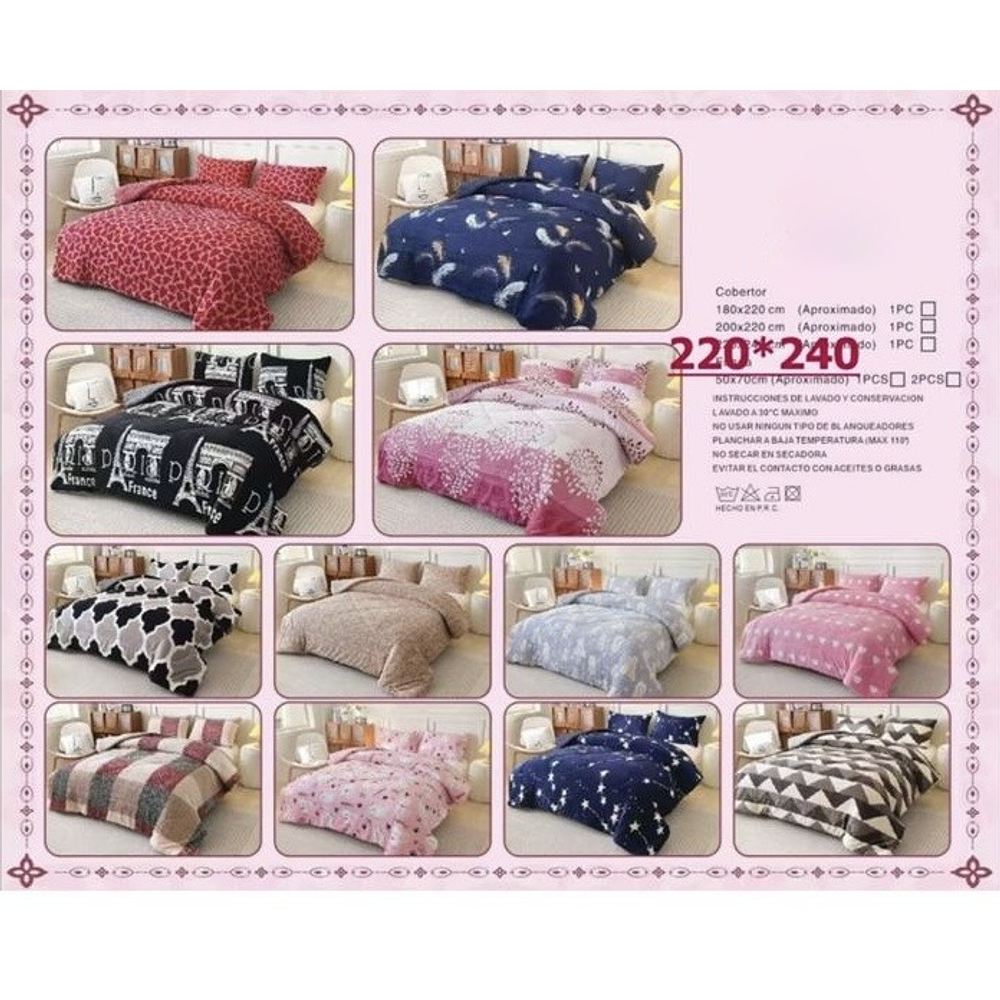COBERTOR CHIPORRO DISEÑO KING 220x240