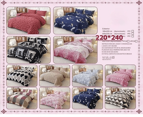 COBERTOR CHIPORRO DISEÑO KING 220x240