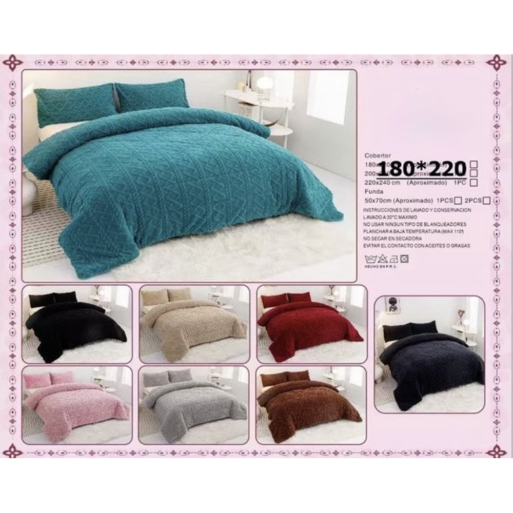 COBERTOR CHIPORRO TEXTURIZADO 1.5 PLAZA 180x220CM