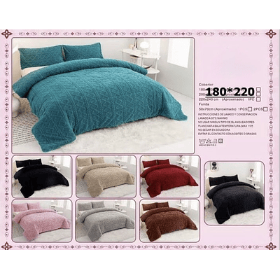 COBERTOR CHIPORRO TEXTURIZADO 1.5 PLAZA 180x220CM