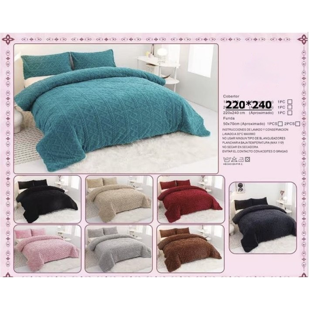COBERTOR CHIPORRO TEXTURIZADO KING 220X240CM