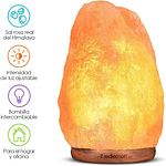 LAMPARA DE SAL DEL HIMALAYA LUZ REGULABLE PIEDRA DE 2.5 A 3 KILOS 20x13CM