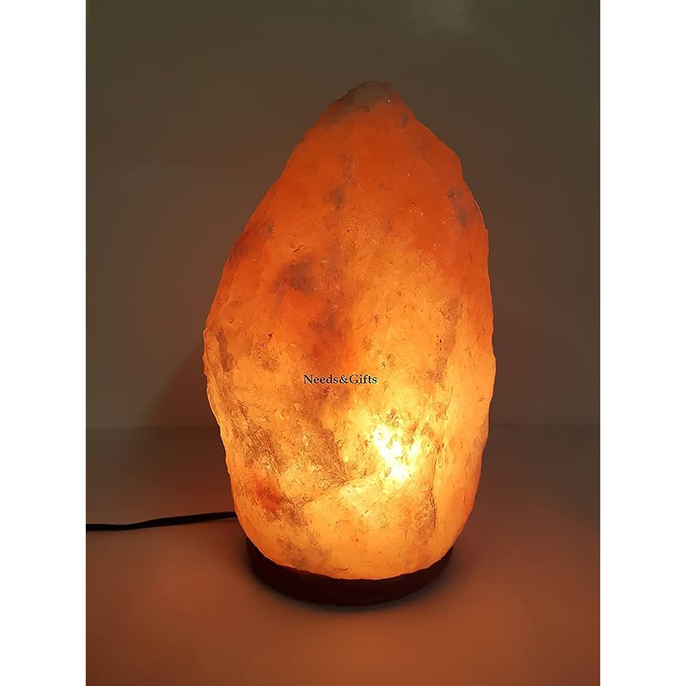 LAMPARA DE SAL DEL HIMALAYA LUZ REGULABLE PIEDRA DE 2.5 A 3 KILOS 20x13CM