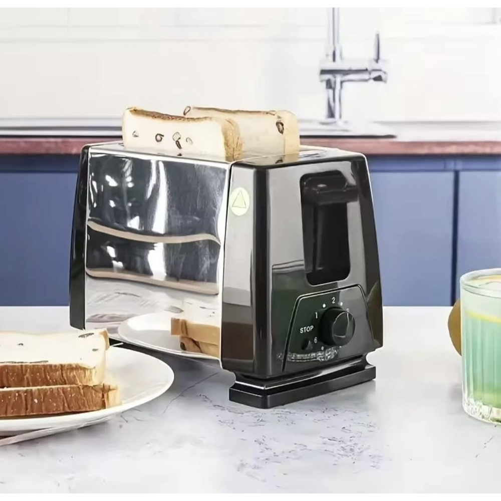 TOSTADORA DE PAN ELÉCTRICO DE ACERO INOXIDABLE