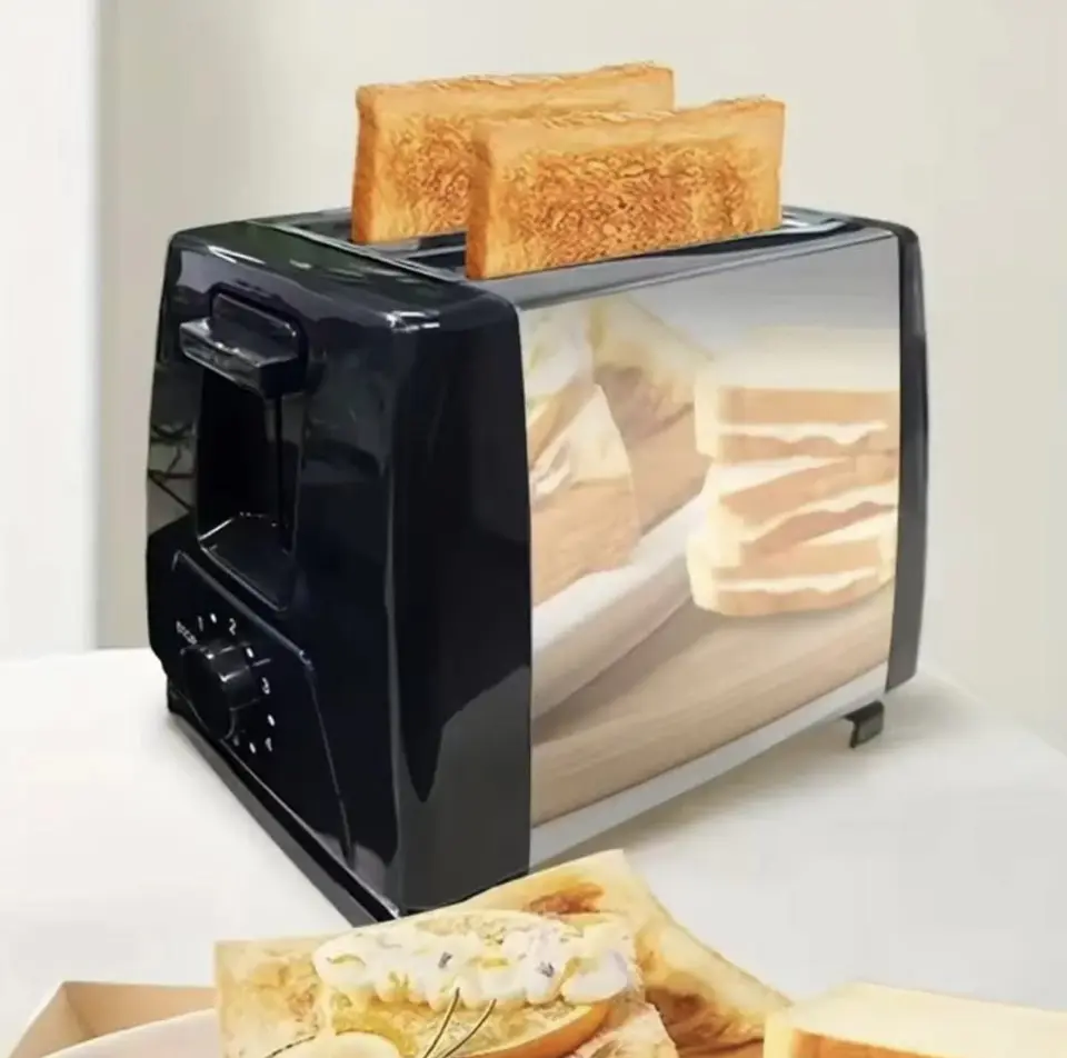 TOSTADORA DE PAN ELÉCTRICO DE ACERO INOXIDABLE 6