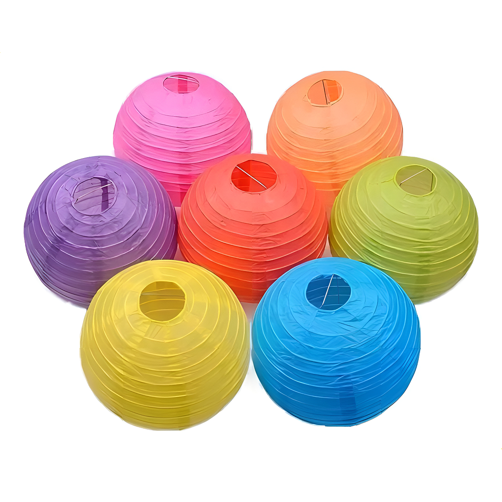 LAMPARA PANTALLA FAROL CHINO COLORES 20CM 